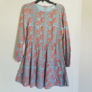 NWT Roller Rabbit Dening Nori Long Sleeve Tiered Dress - XS